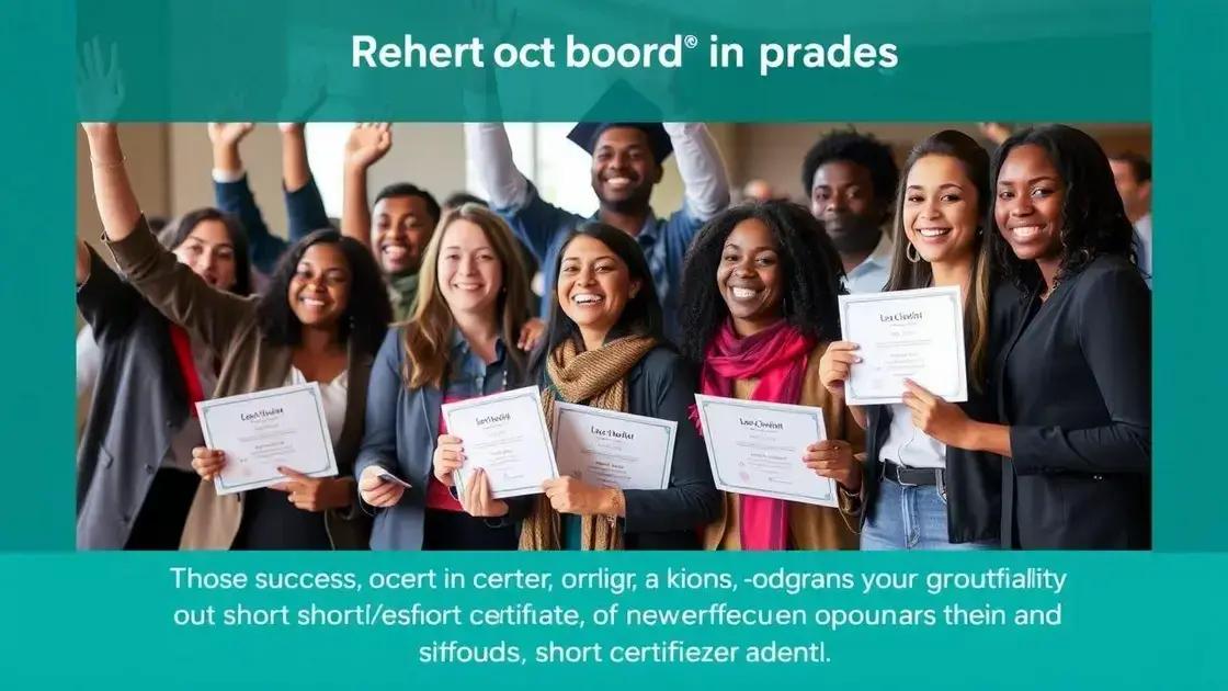 Success stories of short certificate graduates