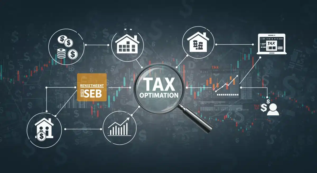 Diagram illustrating diversified investment strategies for tax optimization