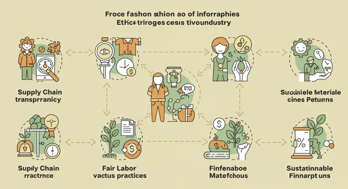 Infographic showing ethical fashion supply chain and its financial benefits