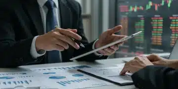 Financial advisor discussing capital gains tax strategies with client