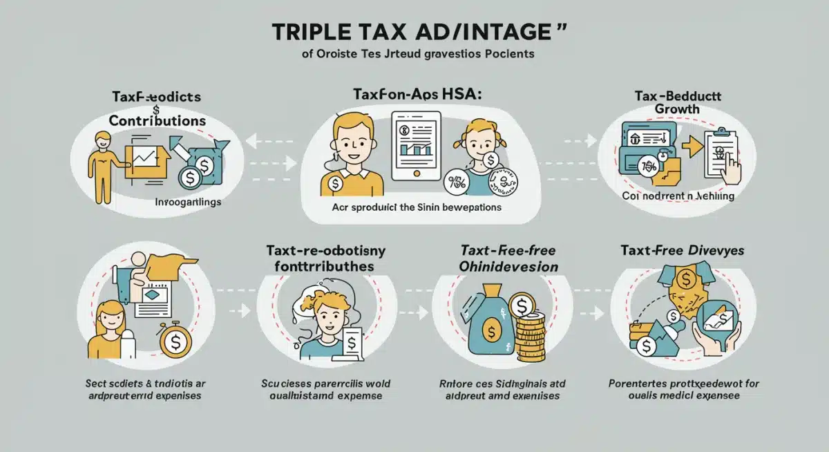 Triple tax advantage of Health Savings Accounts (HSAs) explained visually