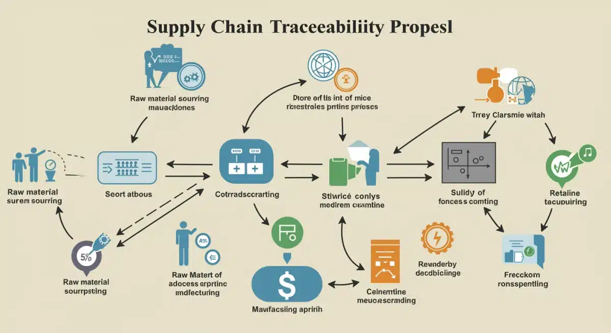 Infographic showing transparent sustainable apparel supply chain traceability