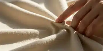 Organic cotton fabric, soft and breathable, promoting healthy skin.