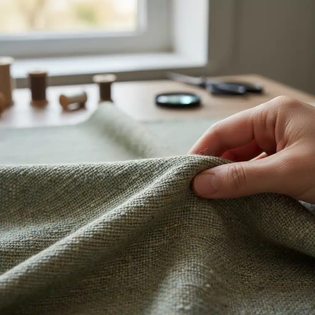 Close-up of high-quality, durable organic cotton fabric
