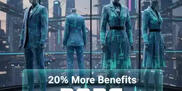 Futuristic smart textile apparel on display, showcasing early adoption benefits for 2026.
