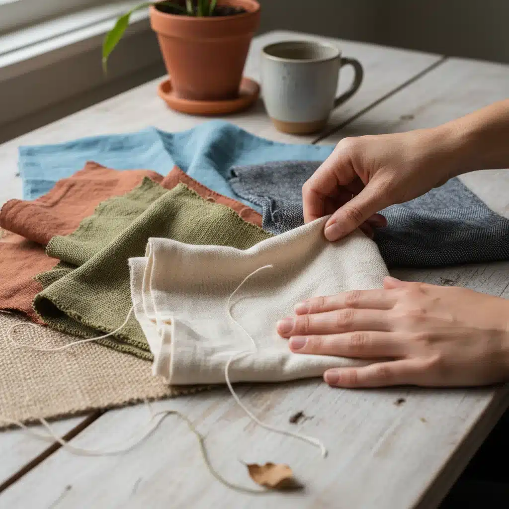 Sustainable fabric swatches and textiles