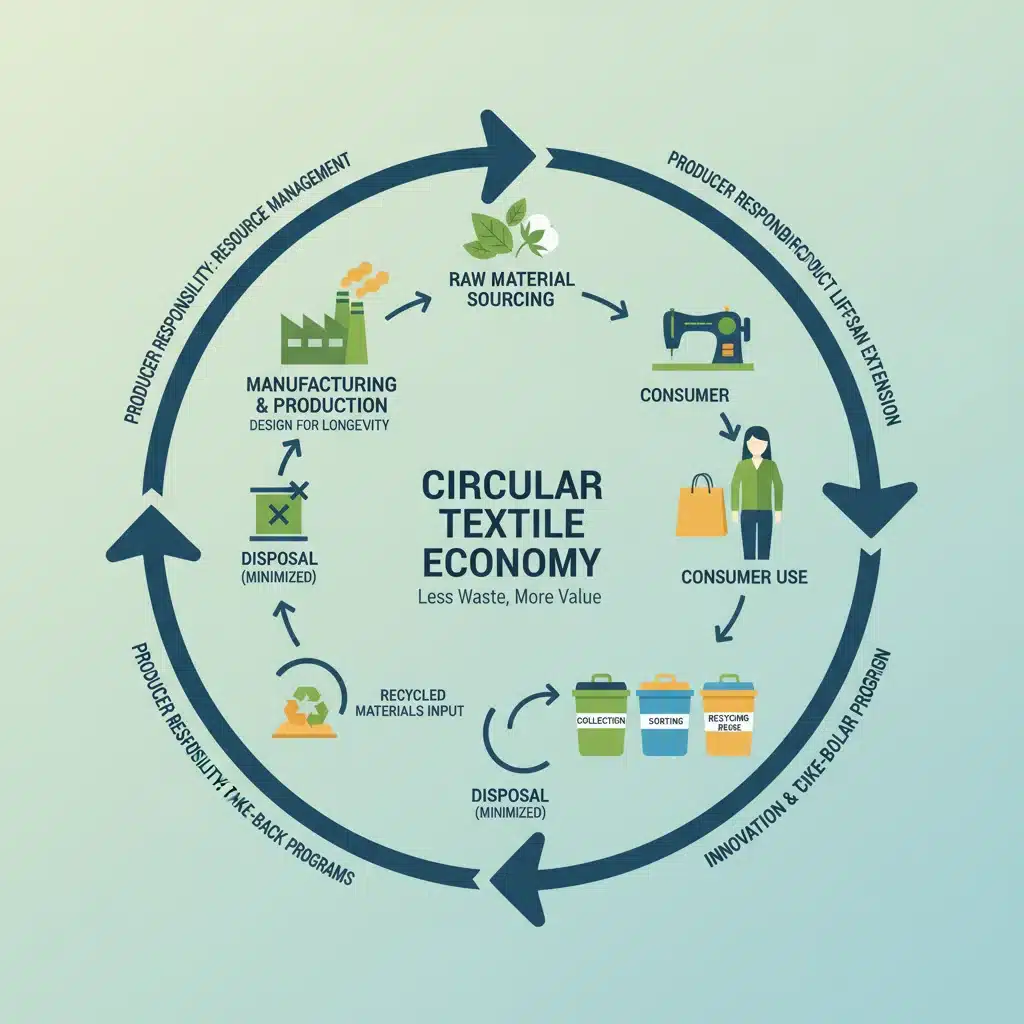 Textile product lifecycle and EPR principles