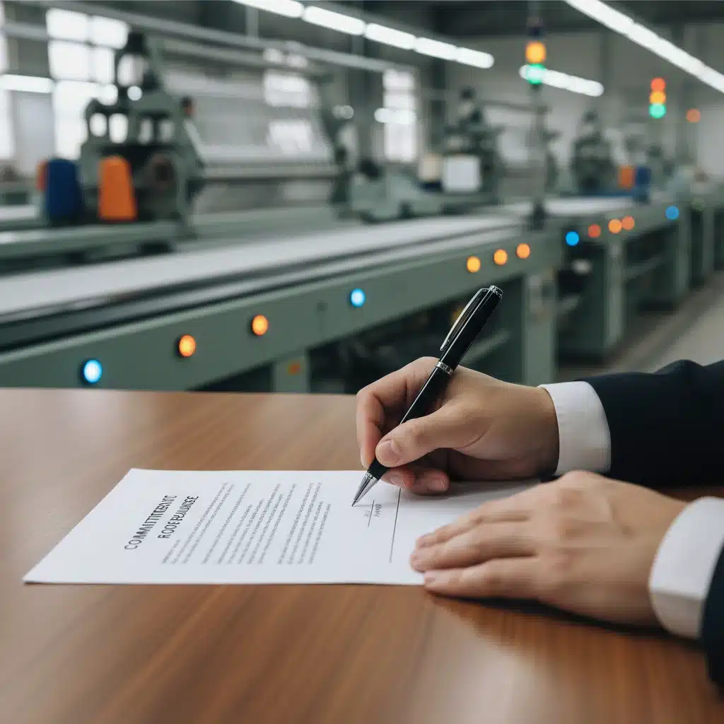 Signing compliance documents for ethical sourcing regulations