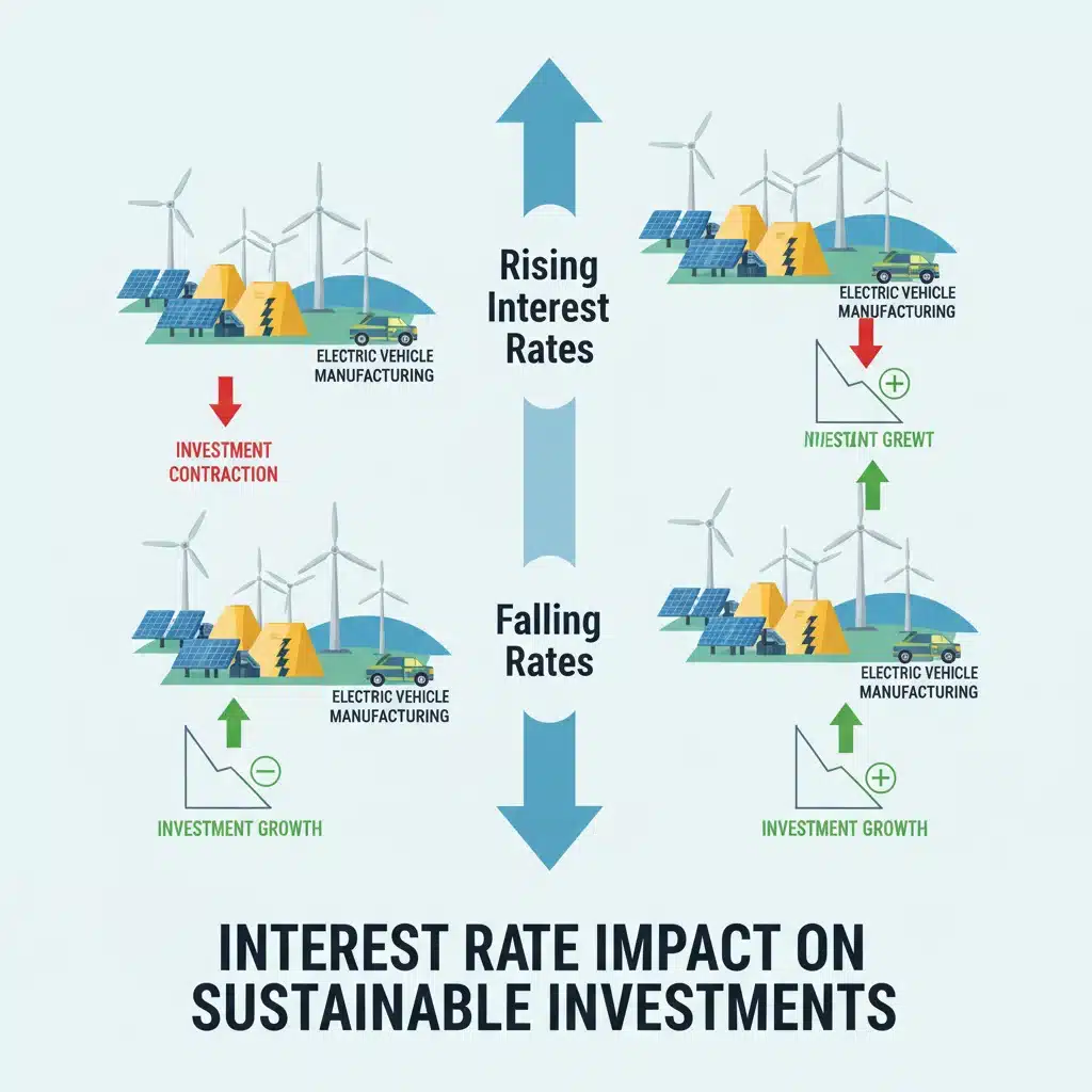 Sustainable investment sectors affected by interest rate changes