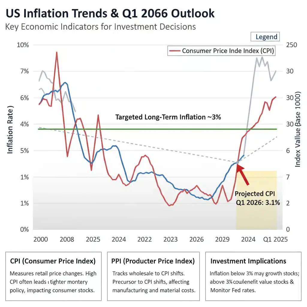 Historical and Projected US Inflation Trends Chart