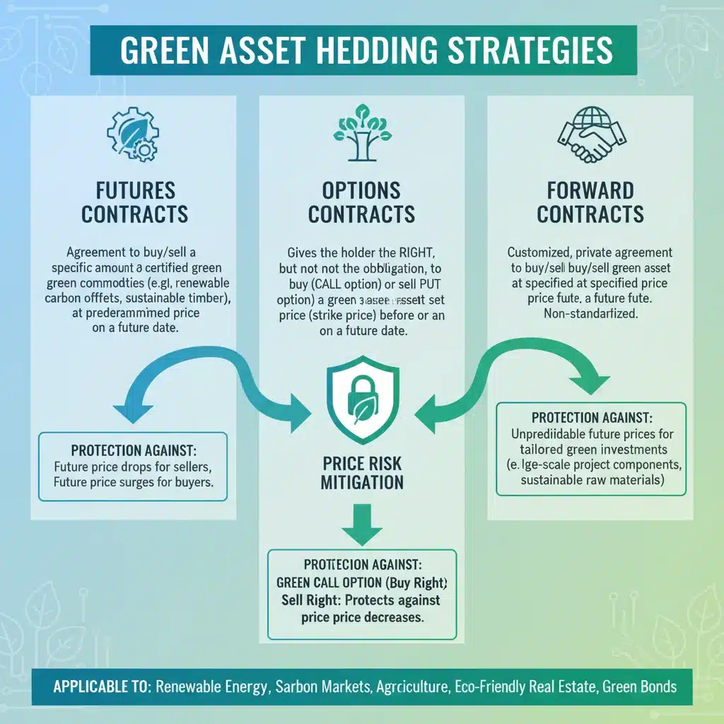 Infographic of hedging instruments for eco-friendly assets
